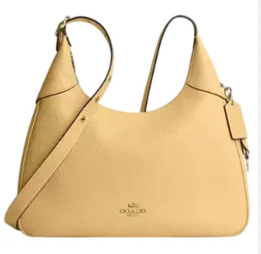 Coach Ella Shoulder Bag Butter Yellow W Gold Hardware NWT